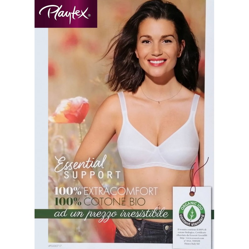 Playtex Essential Support 100% organic cotton unwired bra - Paola