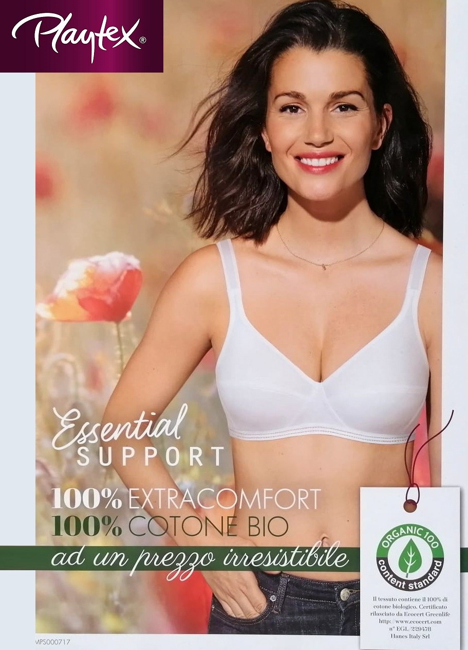 Playtex Essential Support 100% organic cotton unwired bra - Paola Fiorini