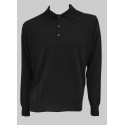 Ragno men's polo long sleeves shirt in wool blend