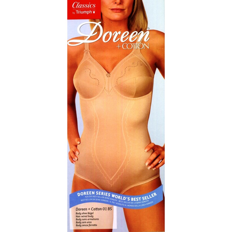 Triumph Doreen + Cotton 01 BS - Body, Skin, 120C, beige : :  Fashion